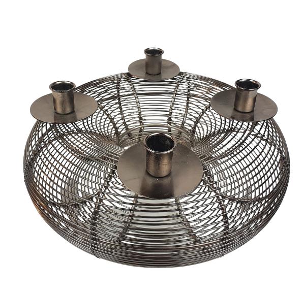 Adventskranz Metall silber ⌀ 31cm